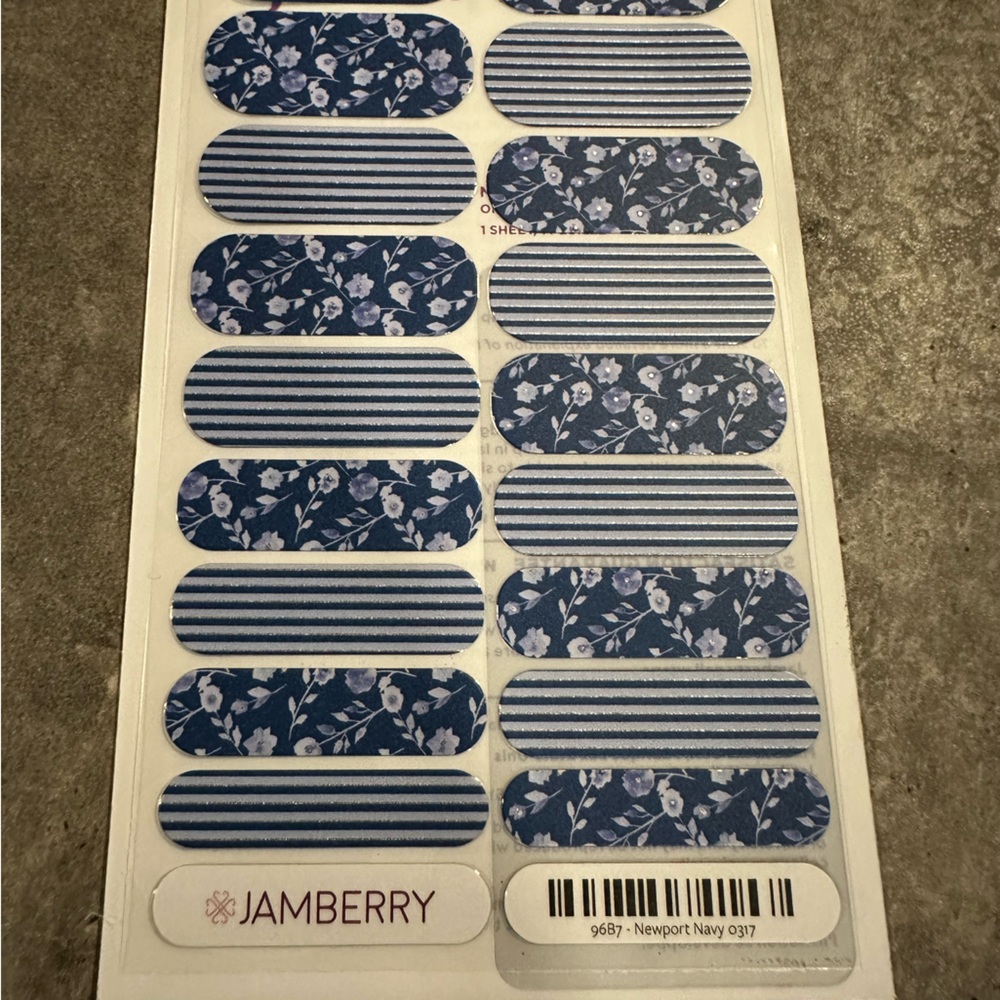 NTW Jamberry Nail Wraps Newport Navy